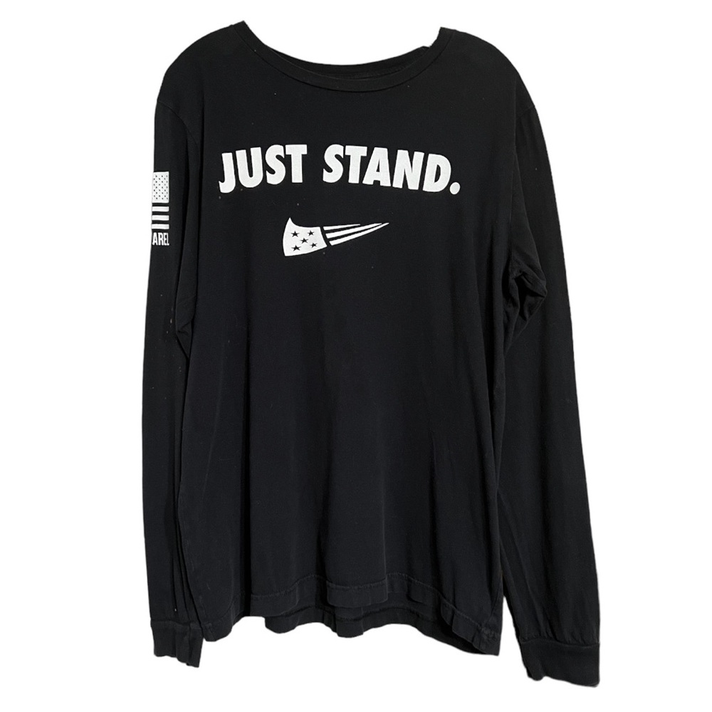 Nine Line Apparel Black Just Stand Patriots Black Long Sleeve T Shirt Sz M